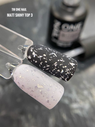 ONE NAIL   Топ матовый без л/с с шиммером  Top  MATT SHINY   #3   15мл