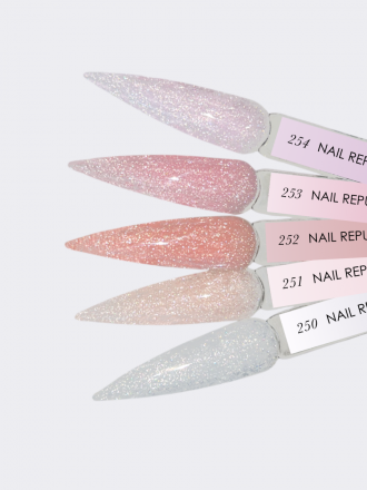 NAIL REPUBLIC   Гель  для моделирования самовыравнивающийся светоотражающий   Gel   NUDE FLASH   #250   15г
