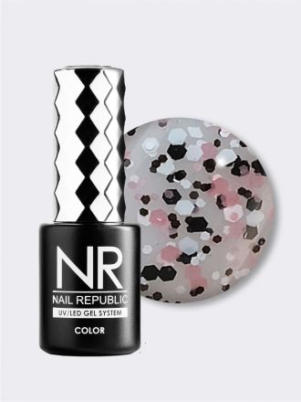 NAIL REPUBLIC   Гель-лак с вкраплениями   10мл   Stone Crumb   #711