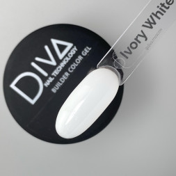 DIVA   Гель для моделирования  30мл  Builder gel   IVORY WHITE