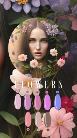 TIES   Гель для укрепления  ONLY GEL  15мл   Flowers   №19