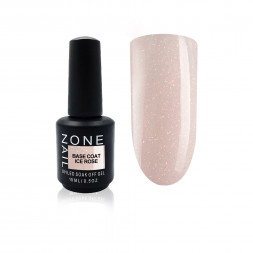 ONE NAIL   База камуфлирующая жесткая  c шиммером  Base   ICE ROSE   15мл